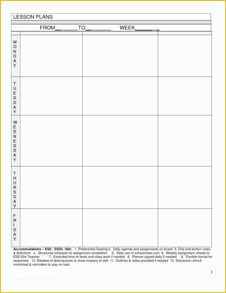 Free Blank Preschool Lesson Plan Templates Of Monthly Lesson Plan Template More Printable Preschool