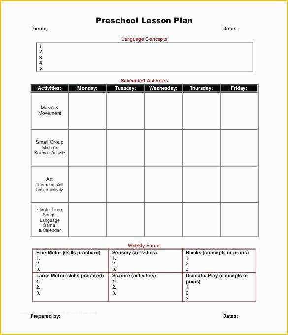 Free Blank Preschool Lesson Plan Templates Of Preschool Curriculum Template – Virtualisfo