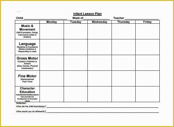 Free Blank Preschool Lesson Plan Templates Of toddler Lesson Plan Template 9 Free Pdf Word format