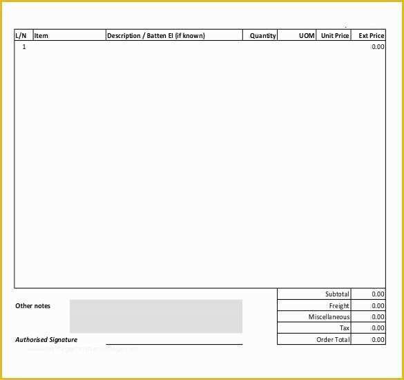 Free Blank Purchase order Template Of 28 Blank order Templates – Free Sample Example format