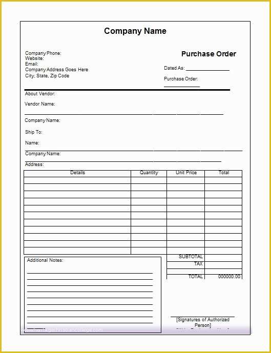 Free Blank Purchase order Template Of 37 Free Purchase order Templates In Word & Excel