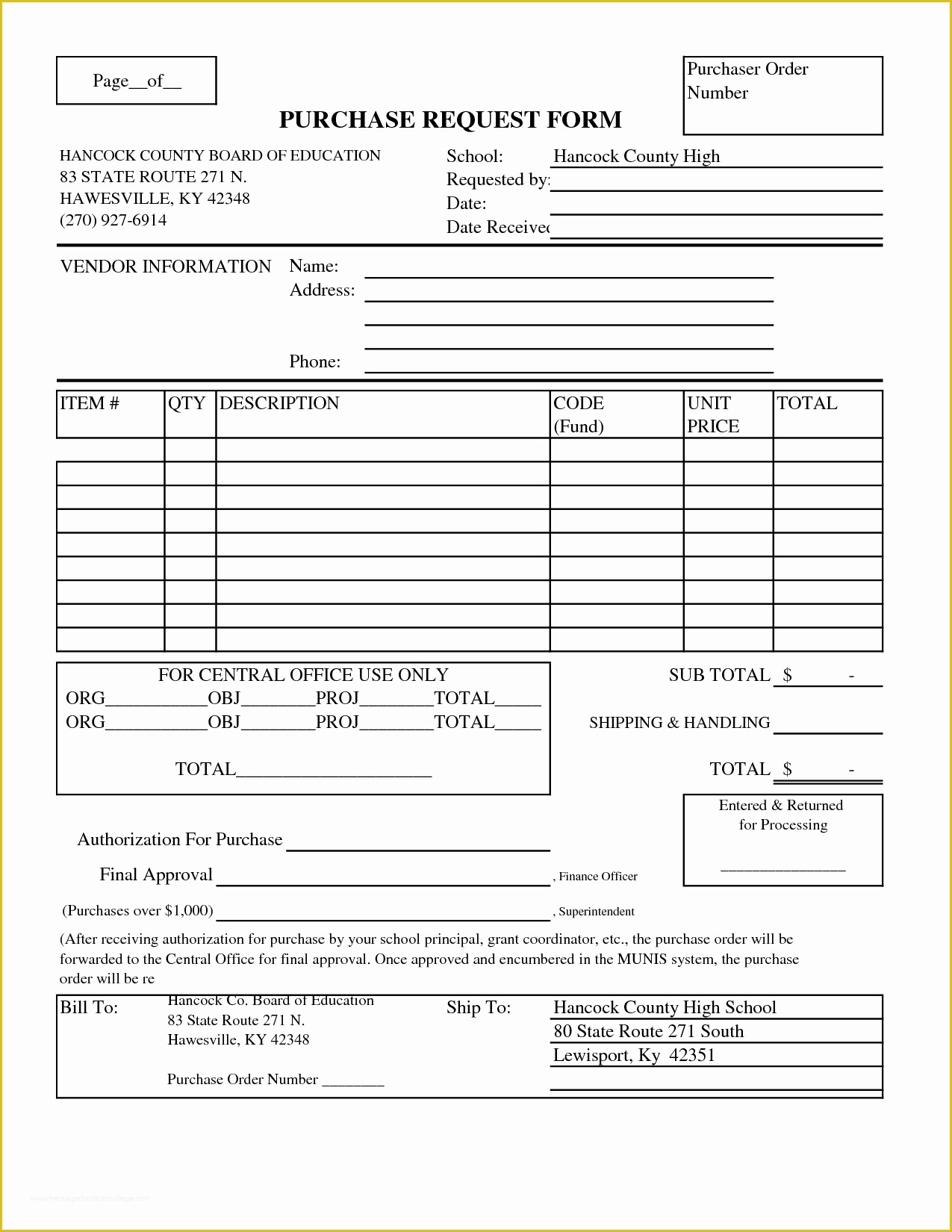 Free Blank Purchase order Template Of 7 Best Of Blank Printable Purchase order Blank