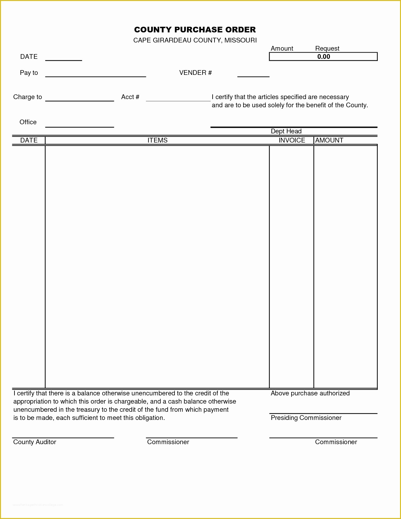 Free Blank Purchase order Template Of 7 Best Of Blank Printable Purchase order Blank