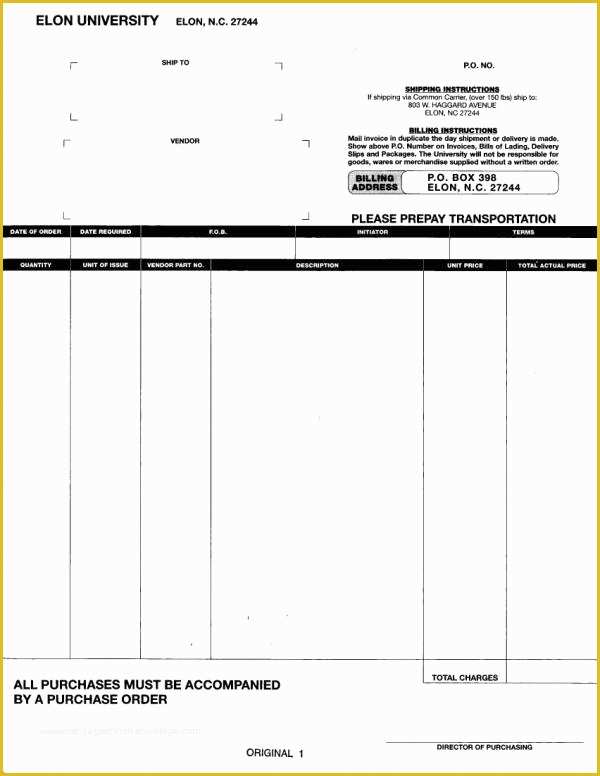 Free Blank Purchase order Template Of 8 Purchase order Letter Samples and Templates – Pdf