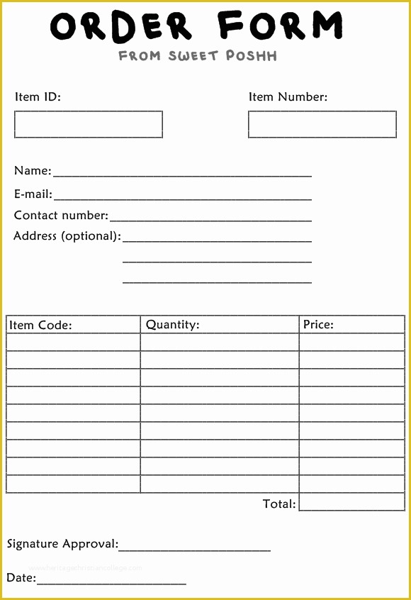 Free Blank Purchase order Template Of Best S Of Free Printable Purchase order form Blank