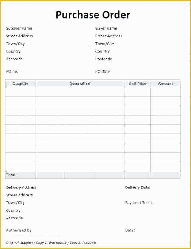 Free Blank Purchase order Template Of Po Sample format – Mistblowerfo