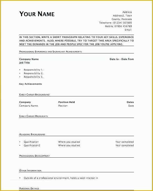 Free Blank Resume Templates Printable Of Blank Resume Template Printable Boarsemen2011