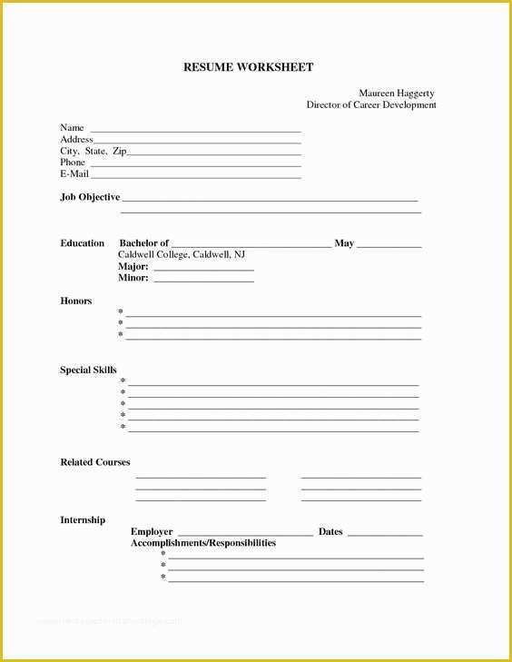 47 Free Blank Resume Templates Printable
