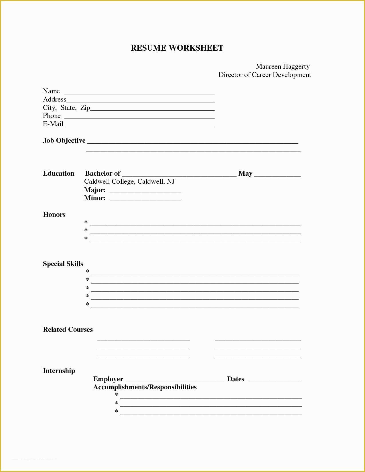 Free Blank Resume Templates Printable Of Pin Oleh Jobresume Di Resume Career Termplate Free