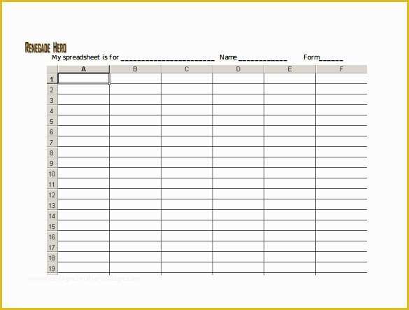 Free Blank Spreadsheet Templates Of 13 Blank Spreadsheet Templates Pdf Doc