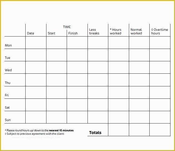 Free Blank Time Card Template Of 10 Blank Timesheet Templates – Free Sample Example