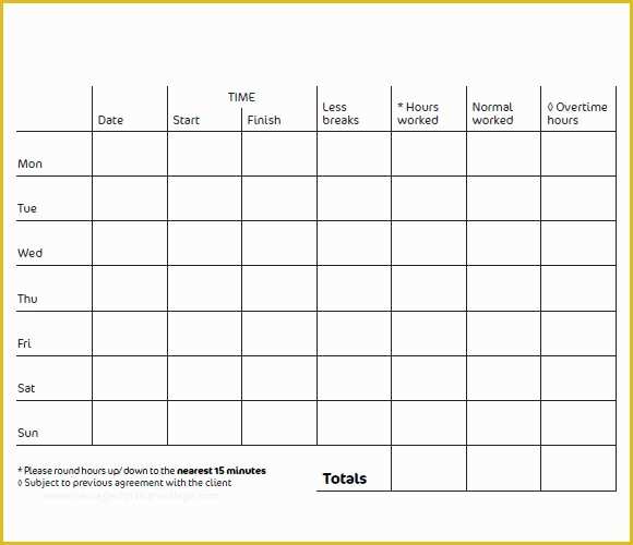 Free Blank Time Card Template Of 10 Blank Timesheet Templates – Free Sample Example