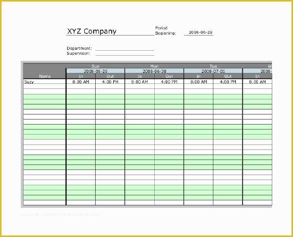 Free Blank Time Card Template Of 7 Printable Time Card Templates Doc Excel Pdf