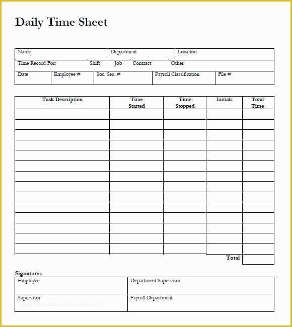 Free Blank Time Card Template Of 9 Free Printable Time Cards Templates Excel Templates
