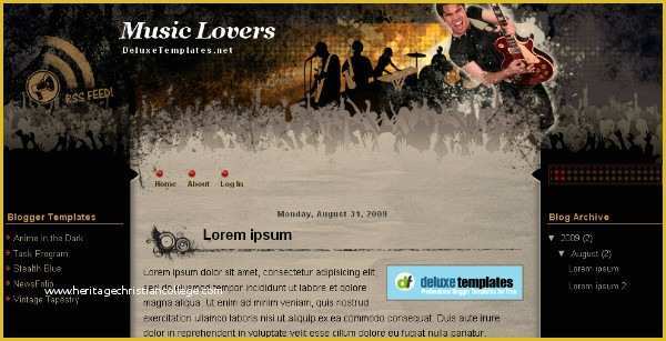 Free Blogger Music Templates Of 10 Best New Free Music Blogger Templates Infobarrel