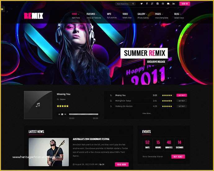 Free Blogger Music Templates Of 29 Best HTML Website Templates for Bands & Musicians
