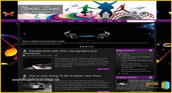 Free Blogger Music Templates Of Music Zone Blogger Template 2014 Free Download Blogger