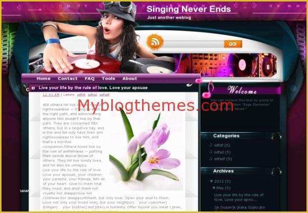 Free Blogger Music Templates Of Symphony Music Vintage Blogger Template Free
