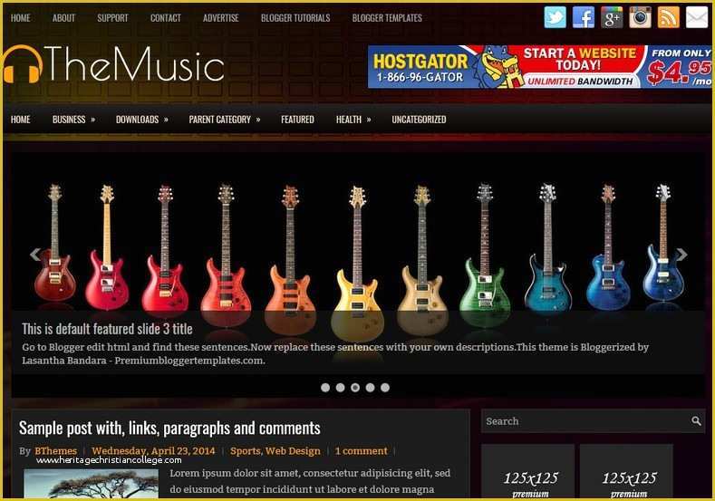 Free Blogger Music Templates Of themusic Responsive Blogger Template 2015 Free themes