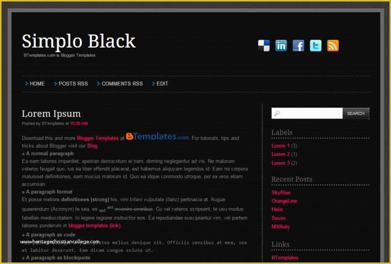Free Blogger Template Maker Of 16 Free & Premium Black Blogger themes & Templates