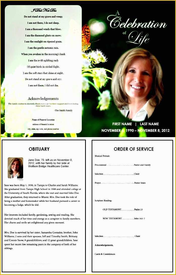 Free Blogger Template Maker Of 6 Funeral Program Maker Sampletemplatess Sampletemplatess