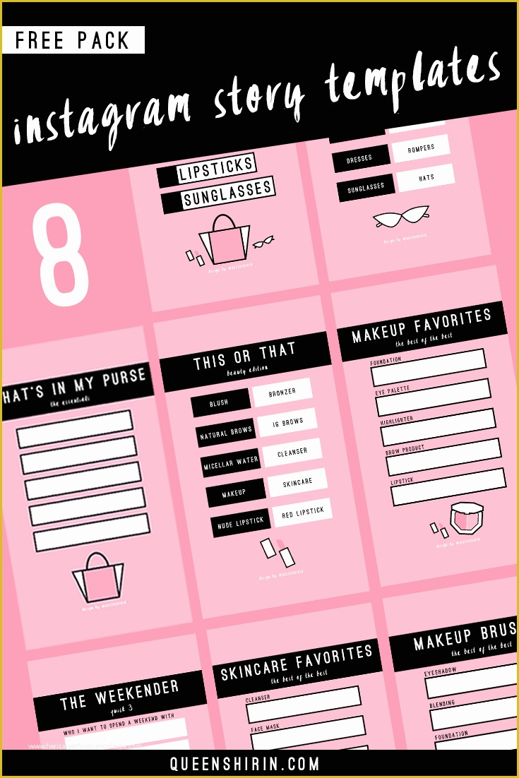 Free Blogger Template Maker Of 8 Free Instagram Story Templates — Queen Shirin