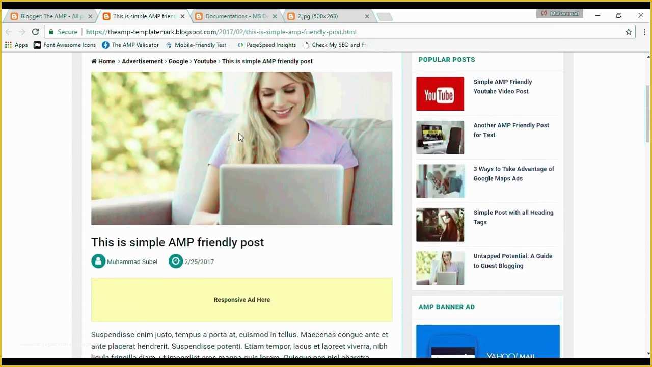 Free Blogger Template Maker Of How to Make Amp Friendly Blogger Post with the