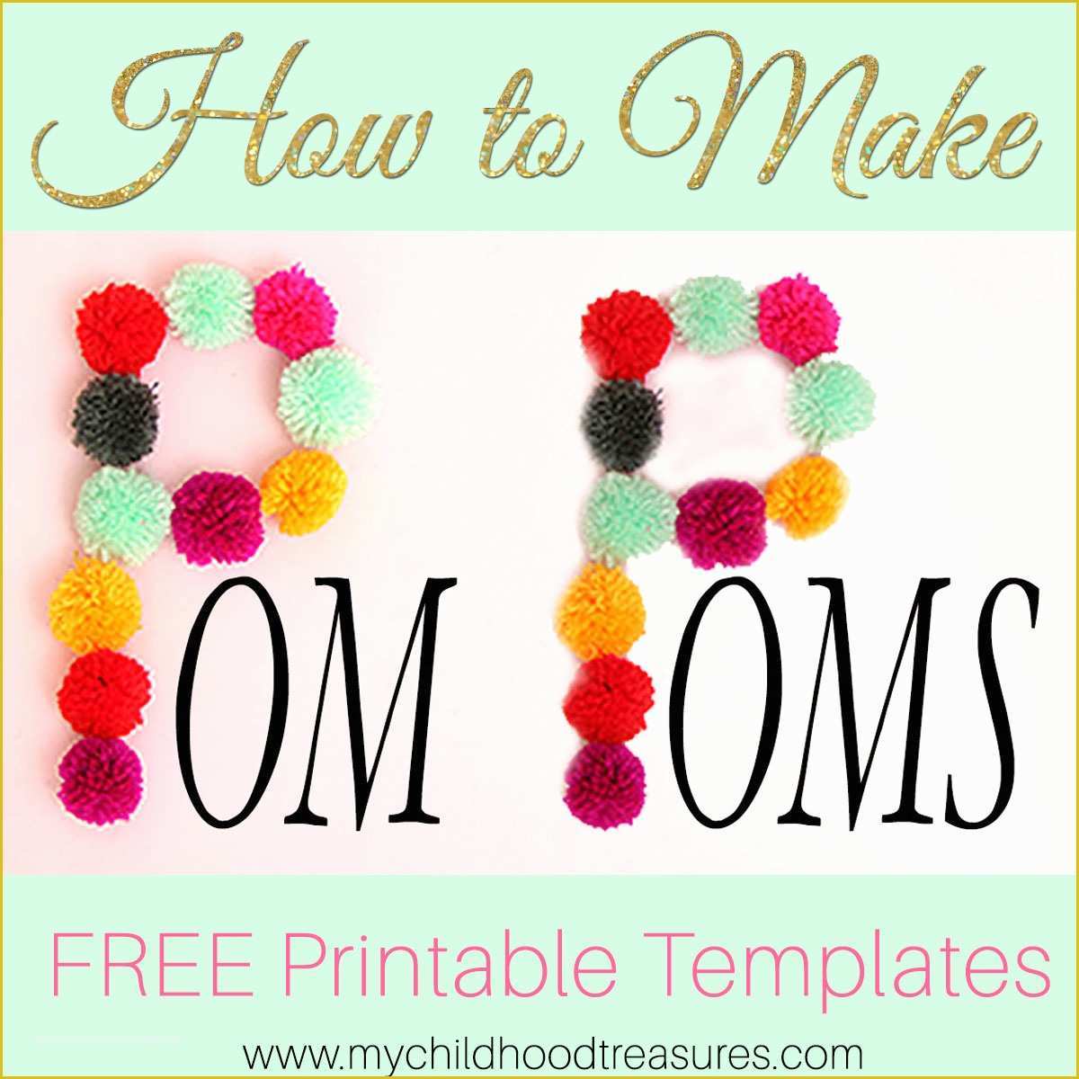 Free Blogger Template Maker Of How to Make Pom Poms Printable Pom Pom Template Treasurie