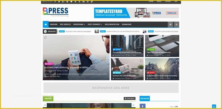 Free Blogger Templates 2017 Of Bpress Responsive Blogger Template Free