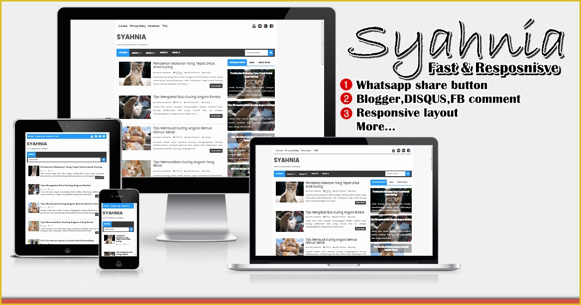 Free Blogger Templates 2017 Of Syahnia Fast and Responsive Blogger Template 2017 Crepictdgz