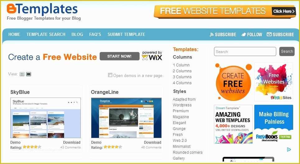 Free Blogger Templates Look Like Website Of 7 Free Blogger Templates Websites Of 2014