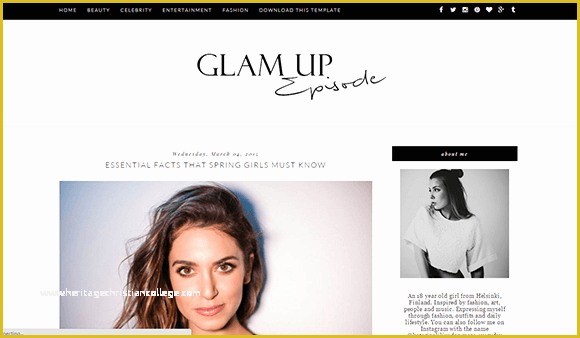 Free Blogger Templates Look Like Website Of Free Glam Up Blogger Template Responsive
