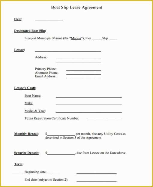 Free Boat Sharing Agreement Template Of the Image Of Boat Slip Rental Agreement Template Printable