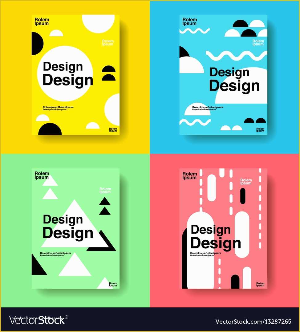 Free Book Cover Design Templates Of Layout Design Template Cover Book Colorful Cute Vector Image