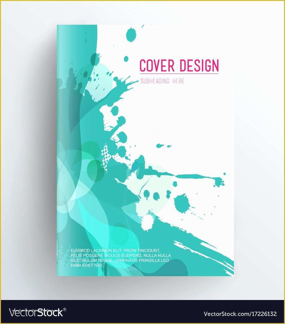 Free Book Cover Templates Of Book Cover Design Template with Abstract Splash Vector Image