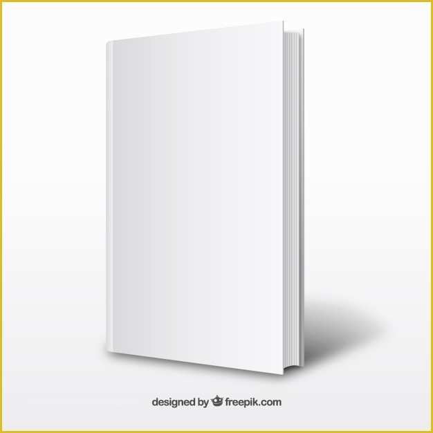 Free Book Cover Templates Of Realistic White Book Template Vector