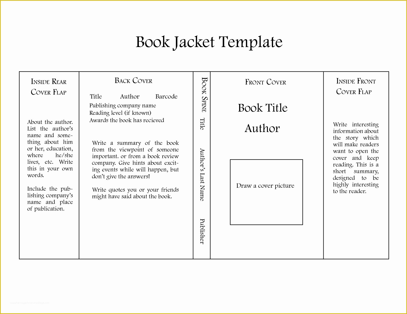 Free Book Jacket Template Of Book Cover Template For Microsoft Word 6 X 