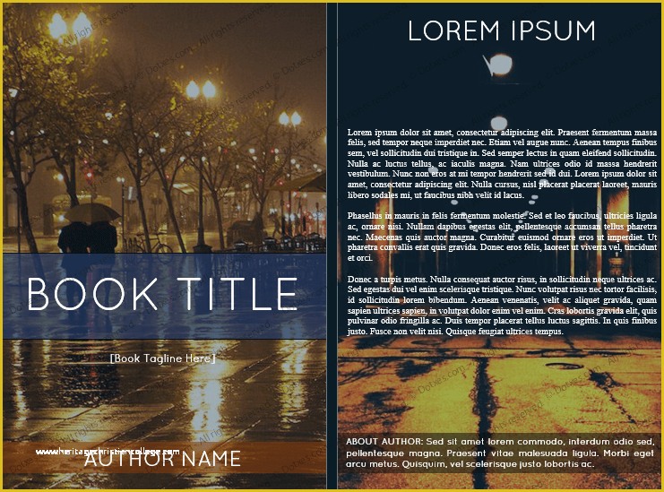 Free Book Jacket Template Of Book Cover Template for Microsoft Word 6 X 9 Dotxes