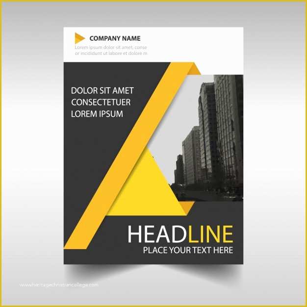 Free Book Jacket Template Of Yellow and Black Annual Report Book Cover Template Vector