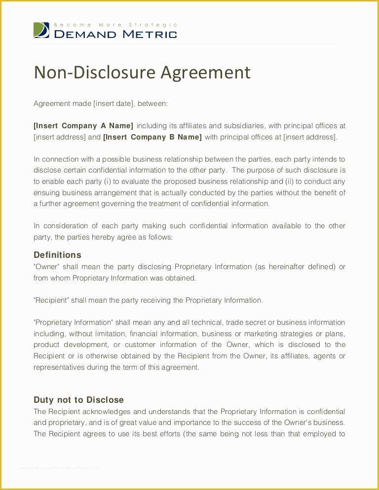 Free Bookkeeping Services Agreement Template Of Non Disclosure Agreement Template