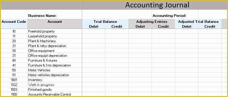 Free Bookkeeping Templates Of Free Accounting Templates In Excel