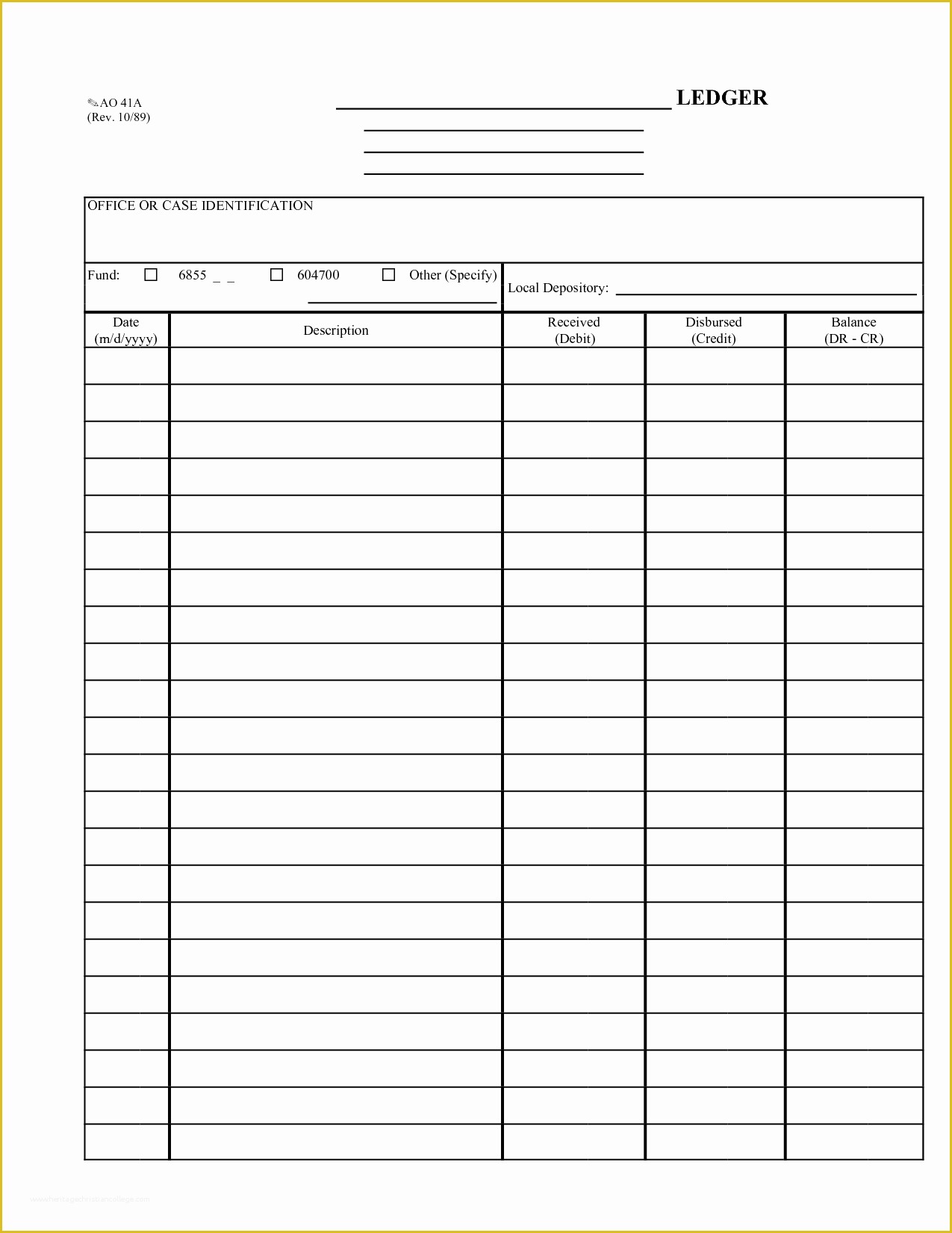 Free Bookkeeping Templates Of Free Printable Ledger Template