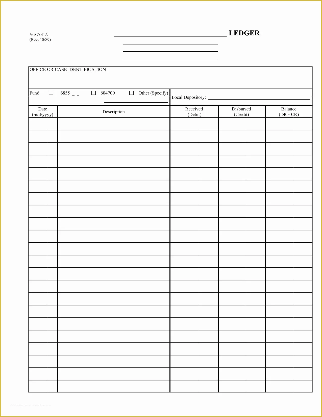 Free Bookkeeping Templates Of Free Printable Ledger Template