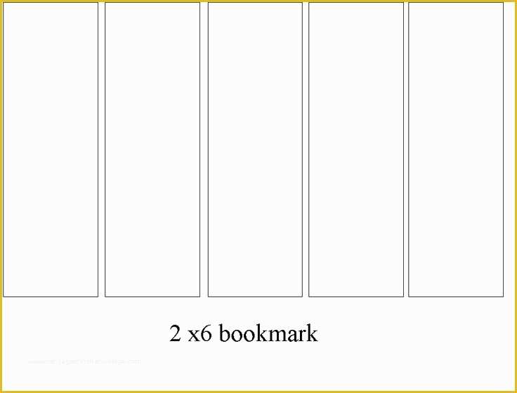 Free Bookmark Templates Of 2x6 Bookmarks Templates Pinterest