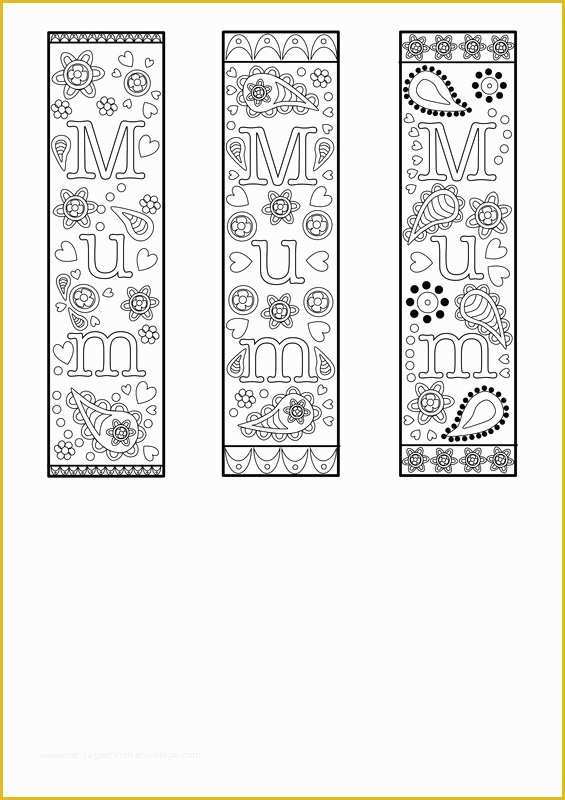 Free Bookmark Templates Of Free Printable Bookmark Template for Mothers Day or Mum