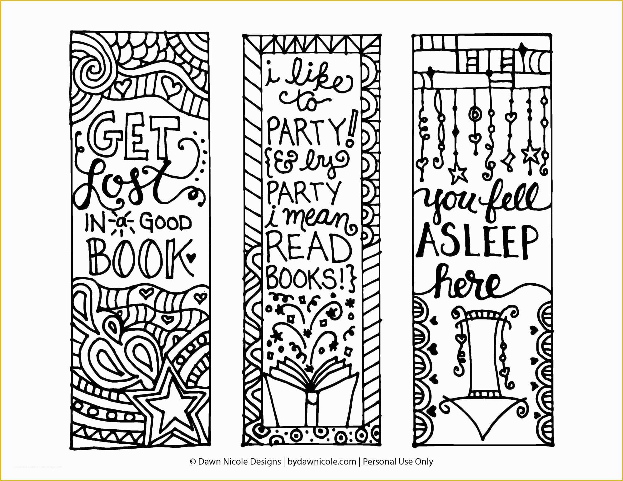 Free Bookmark Templates Of Free Printable Coloring Page Bookmarks