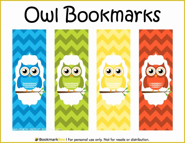 Free Bookmark Templates Of Free Printable Owl Bookmarks Download the Pdf Template at