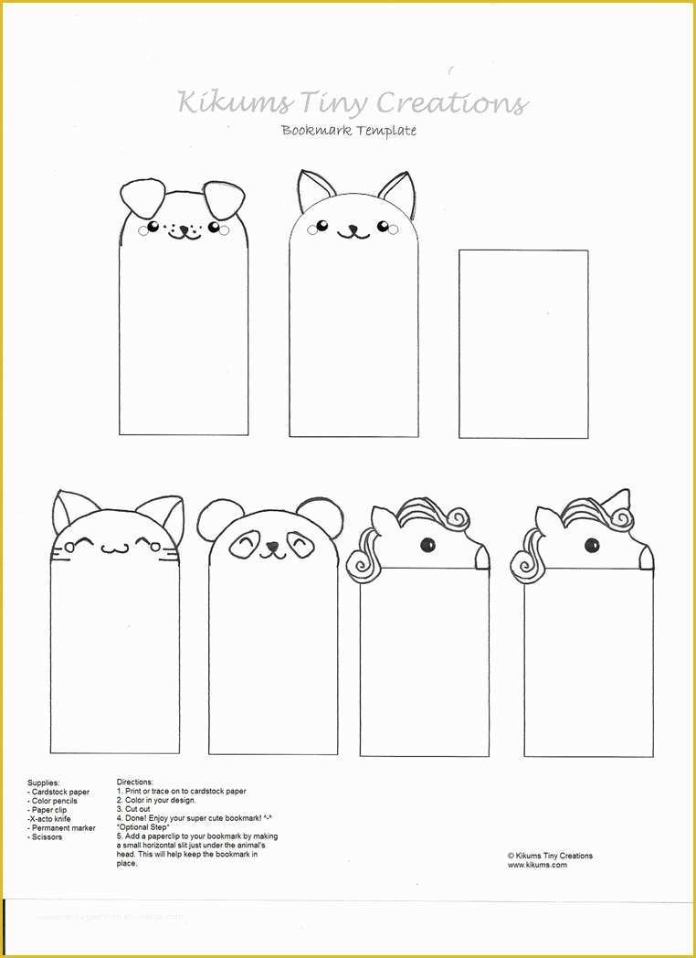 Free Bookmark Templates Of Kawaii Bookmark Free Template by Kikums On Deviantart