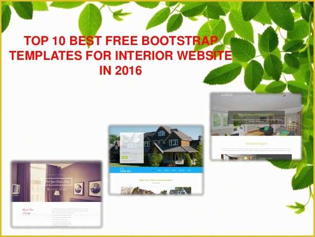 Free Bootstrap Templates 2016 Of top 10 Best Free Bootstrap Templates for Interior Website