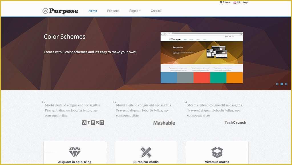 Free Bootstrap Website Templates Of Mpurpose Free Bootstrap3 Template HTML Css